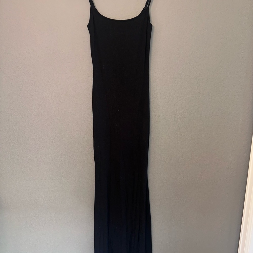 SKIMS Elegant Black Maxi Dress